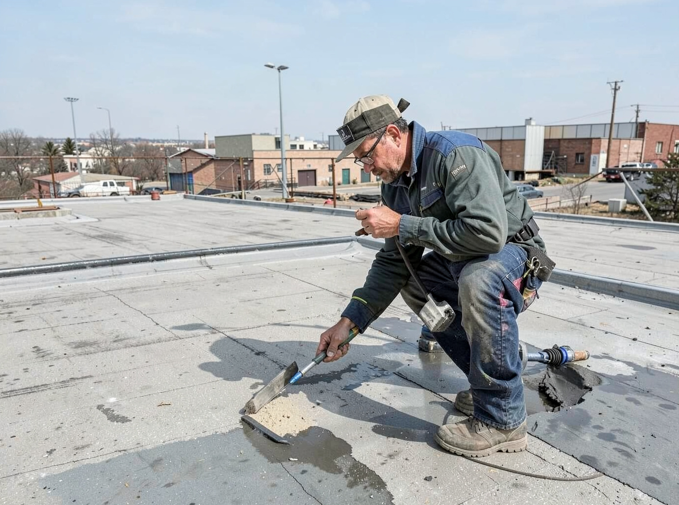 Commercial Flat Roof Repair in Odessa, TX